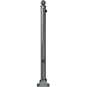 Ornamental bollard | Series 465B | � 60 mm | foldable, self-engaging lock,to be fixed by plugs, with base plate 100 x 150 mm | with triangular locking mechanism acc. with DIN 3223 | without eyelet